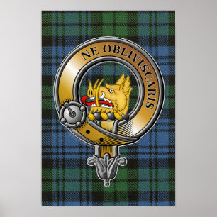 Affiche Campbell Tartan & Badge