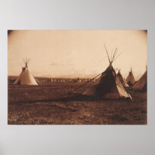 Affiche campement de Piegan