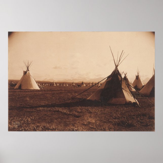 Affiche campement de Piegan (Devant)