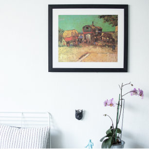Affiche Campement de Tsiganes Caravanes par Vincent van Go