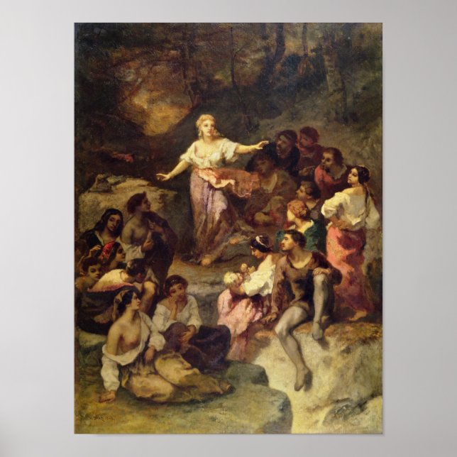 Affiche Campement tsigane, 1848 (Devant)