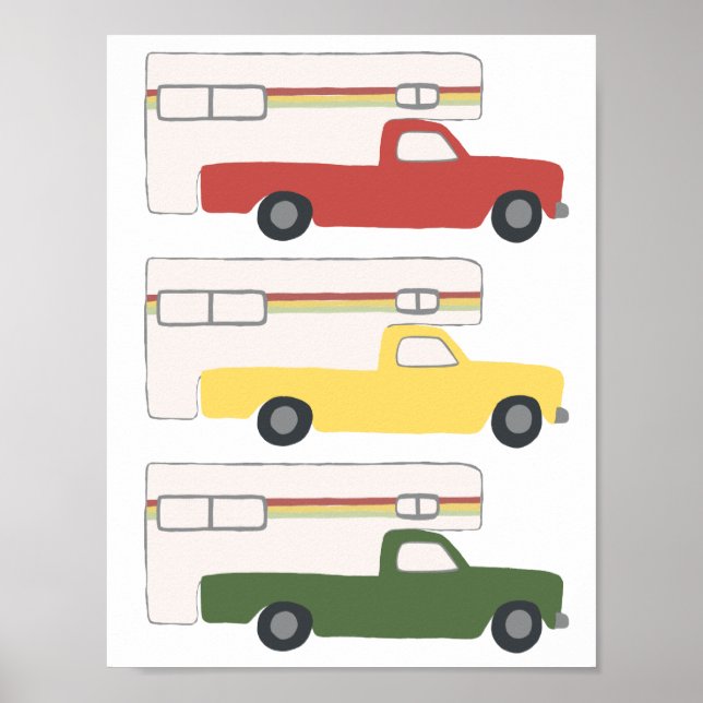 Affiche Camper Camper Camping RV Rasta Art (Devant)