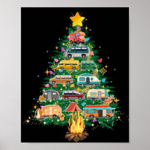 Affiche Camper Christmas Tree Véhicules Camping Rving