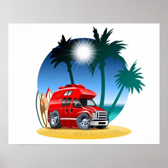 Affiche Camper de dessin (Devant)