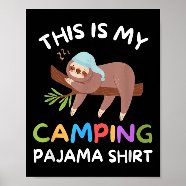 Affiche Camper Drôle Parking Dormir C'Est Mon Camping Paj (Devant)