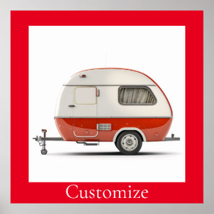 Affiche Camper Teardrop Classic Retro Thunder_Cove