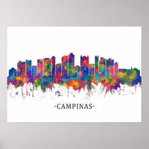 Affiche Campinas Brazil Skyline