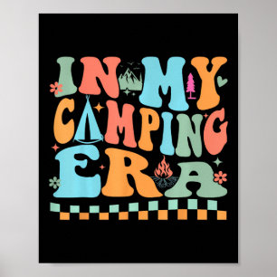 Affiche Camping à mon ère de camping Été rétro groovy pour