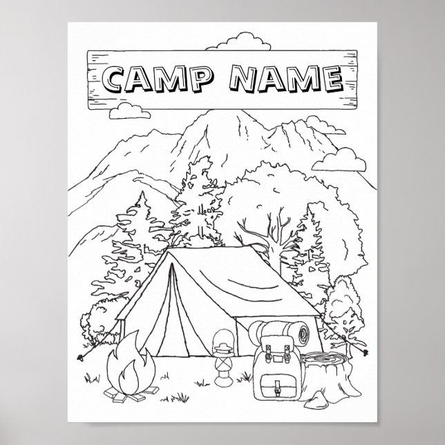 Affiche Camping Art Camping Galerie Art Camping Mur en boi (Devant)