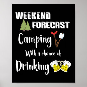 Affiche Camping Avec La Chance De Boire Funny Camper