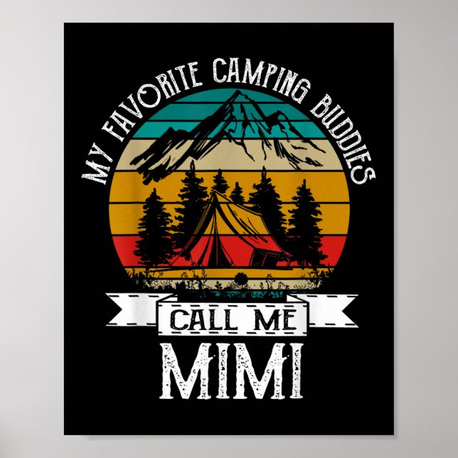 Affiche Camping Buddies Call Me Camping Mimi Camper  (Devant)