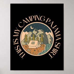 Affiche Camping-car drôle, heureux de faire de la randonné