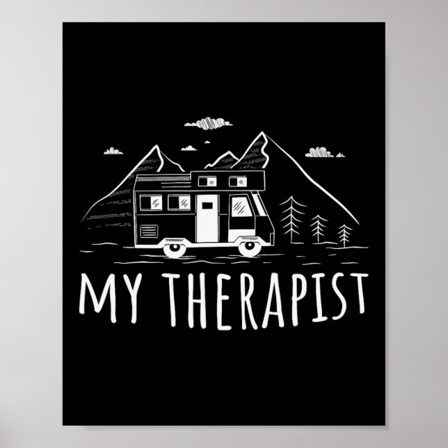 Affiche Camping Caravan My Therapist  (Devant)