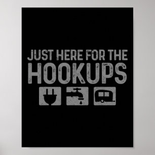 Affiche Camping Caravane Camping-Car Juste Ici Pour Le Hoo