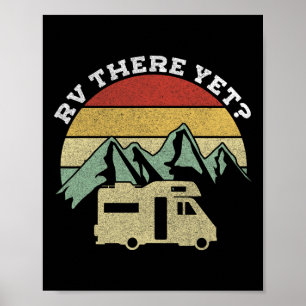Affiche Camping Caravane Motorhome Rétro Vintage Rv Là