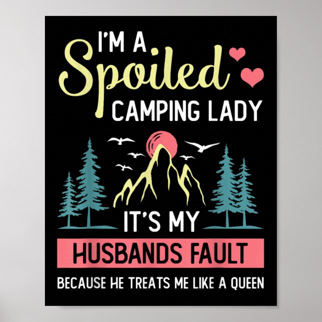 Affiche Camping Chemise Femmes Camper Rv Vacances Camping  (Devant)