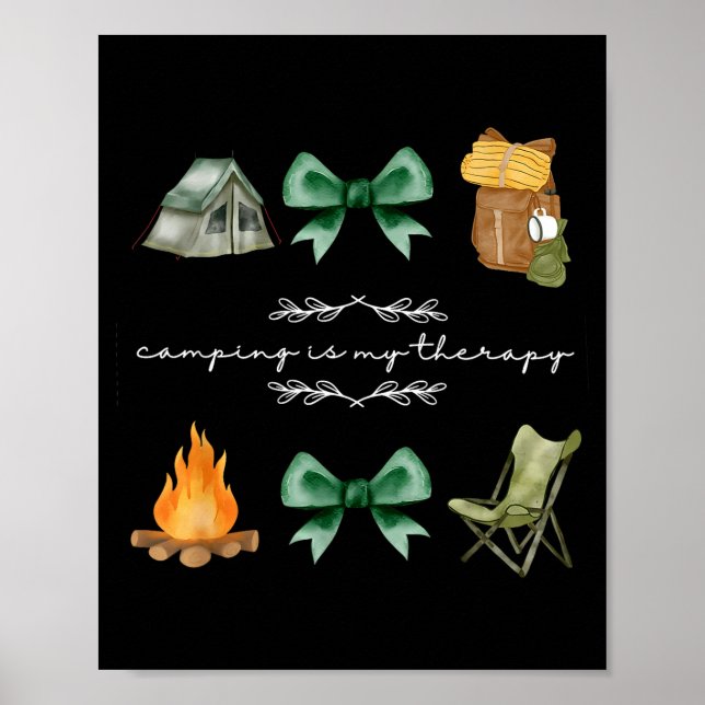 Affiche Camping coquette arc camping est une thérapie d'ét (Devant)