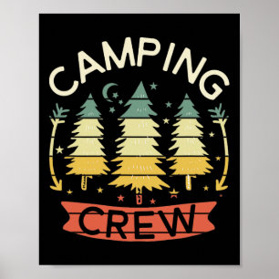 Affiche Camping Crew Chemise Enfants Famille Camping Chemi