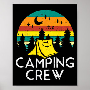 Affiche Camping Crew Cute Camper Boys Girls Kids Youth Tod