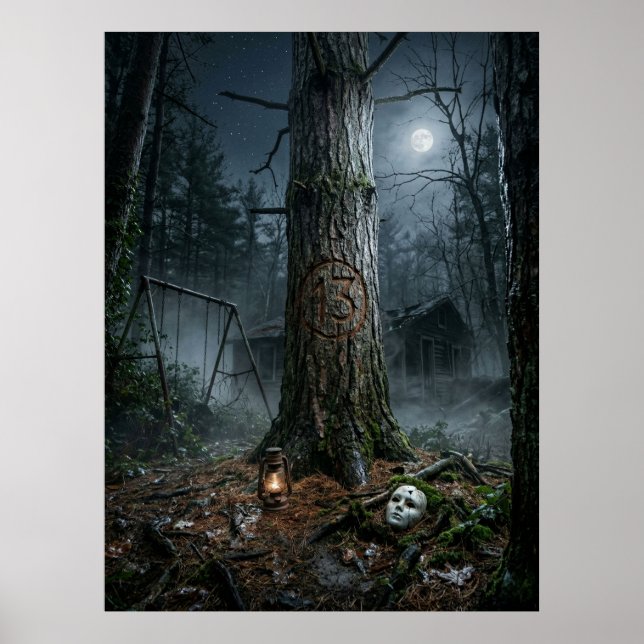 Affiche Camping dans la forêt hantée de minuit (Devant)