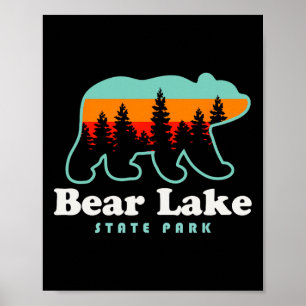 Affiche Camping dans le parc d'État de Bear Lake Utah Rand