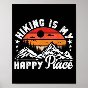 Affiche Camping de montagne dans la nature en plein air fa