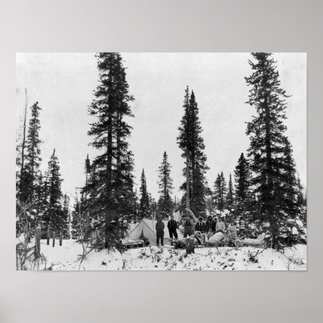 Affiche Camping de neige au nord du cercle arctique (Devant)