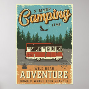 Affiche Camping d'été