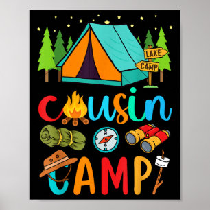 Affiche Camping drôle de cousins 2025 Vacances familiales