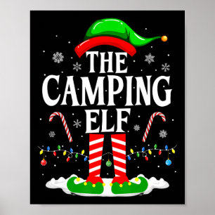 Affiche Camping Elf Xmas Funny Matching Family Group C