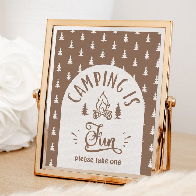 Affiche Camping est amusant One Happy Camper (Créateur téléchargé)