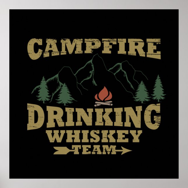 Affiche camping et boisson (Devant)
