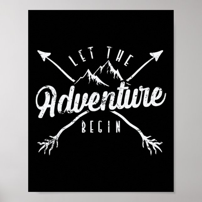 Affiche Camping laisse l'aventure commencer'  (Devant)
