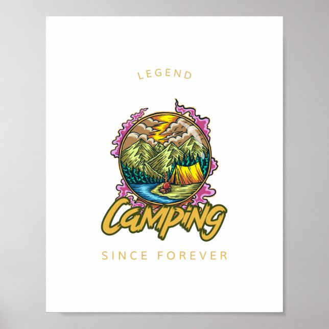 Affiche Camping Legend Since Forever  (Devant)