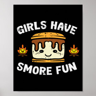 Affiche Camping Les Filles Ont Plus Amusants Camper Girls