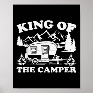 Affiche Camping Lover Camper Van King Du Camper