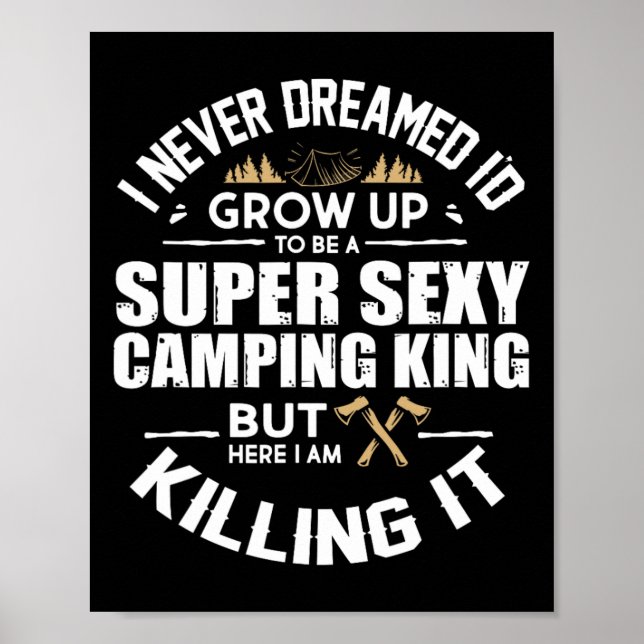 Affiche Camping Men Camper Rv Camping Vacation Camping Dad (Devant)