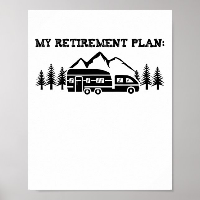 Affiche Camping Mon Plan De Retraite Nature T Shirt Camper (Devant)