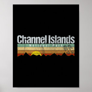 Affiche Camping Randonnée Channel Islands National Park