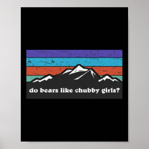 Affiche Camping Randonnée Extérieur Montagne, Les ours aim