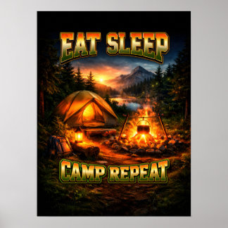 Affiche Camping Rétro Bootleg Sauvage
