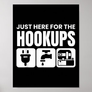 Affiche Camping Rv Caravan Motorhome Juste Ici Pour Le Hoo