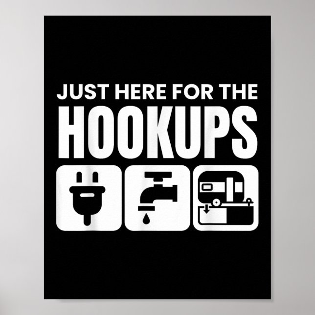 Affiche Camping Rv Caravan Motorhome Juste Ici Pour Le Hoo (Devant)