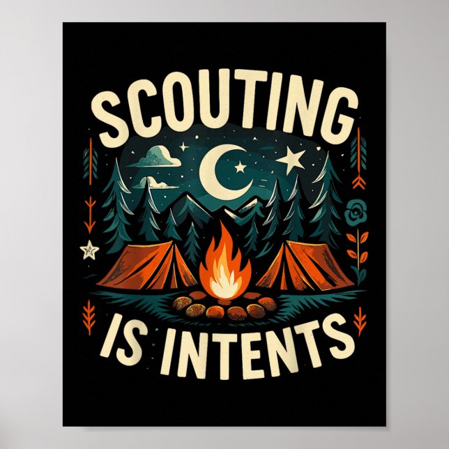 Affiche Camping Scouting Est Intérieur Scout Camper (Devant)