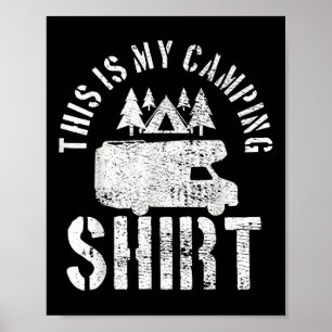 Affiche Camping Trailer Camper Van Mobile Home Caravan Mot