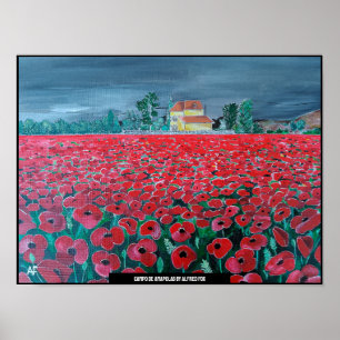 Affiche Campo de Amapolas Peinture d'Alfred Fox