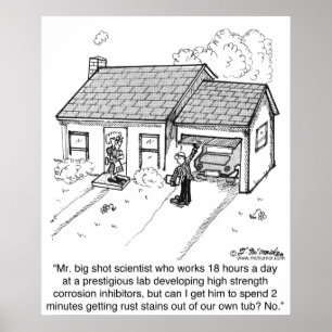 Affiche Can A Scientist Get Stains Out of His Own Tub