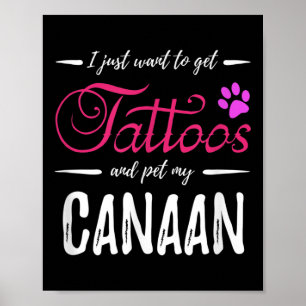 Affiche Canaan Amoureux des chiens Tattoo Funny Chien Mama