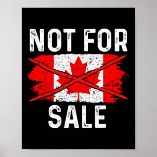 Affiche Canada 51e État Pas à Vendre 2025 Trump Rétro Vi