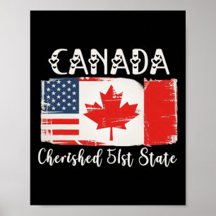 Affiche Canada 51e État Trump Canada États-Unis Funny 1